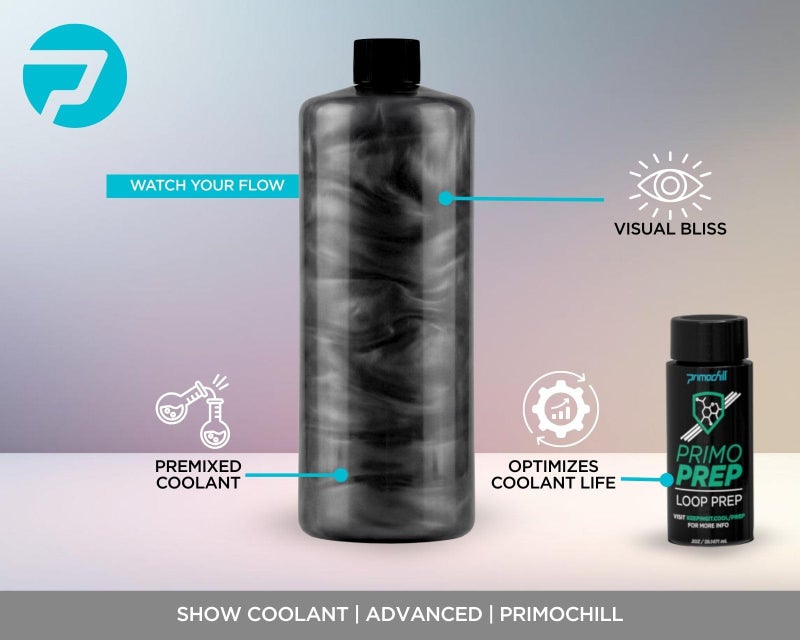 PrimoChill Vue - Computer WaterCooling Coolant, Visual Flow, Solid/Non-Transparent, Full Protection, PrimoPrep Included, Proudly Made in The USA (32oz/.9L) - Gray - Image 2
